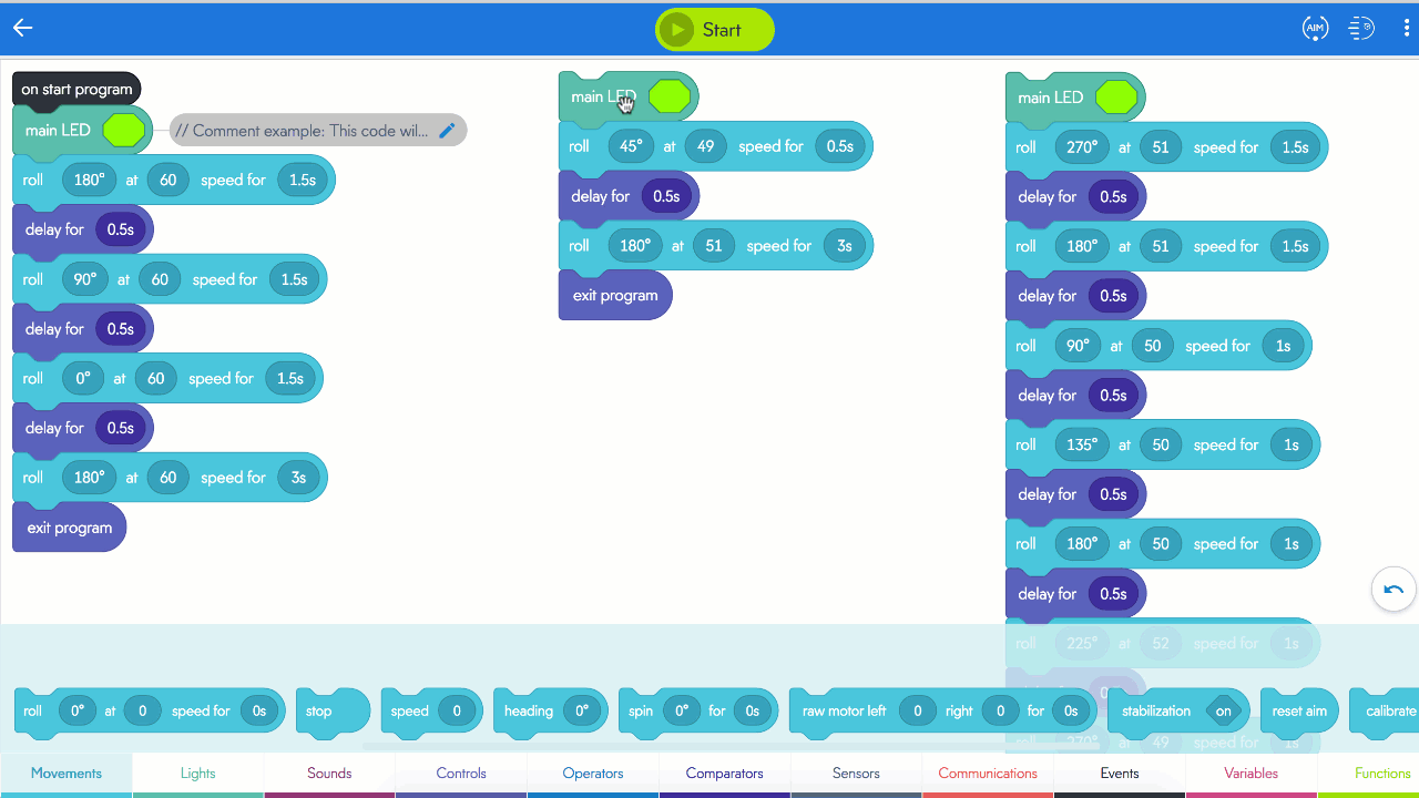 Programming Sphero Move Block Sphero Central: Edu Lessons & Resources for Coding Robots & STEM Kits